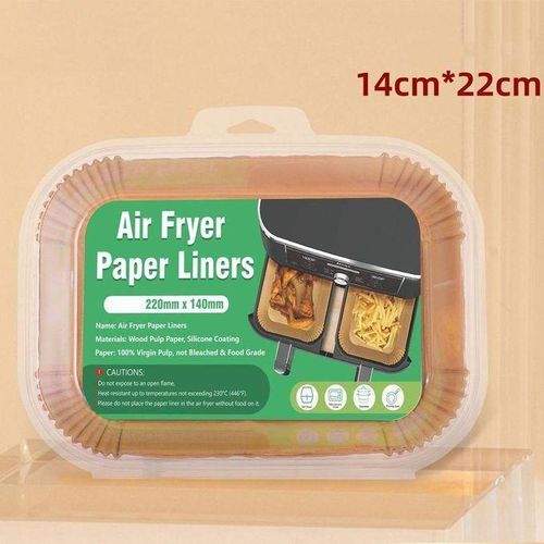 Air Fryer Liner, Pack of 100, Disposable Non-stick Rectangular Parchment Paper