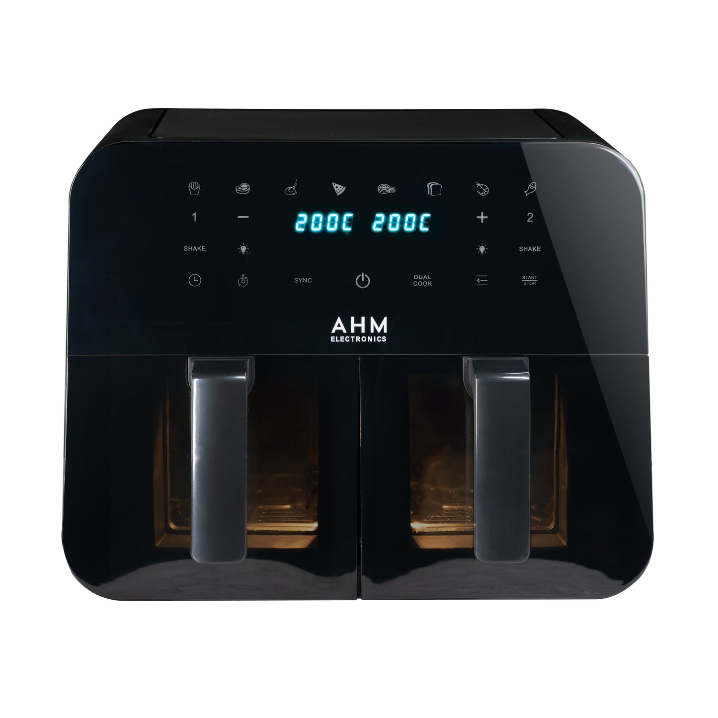 Dual Basket Air Fryer with Visual Windows, 9L Cooking Capacity