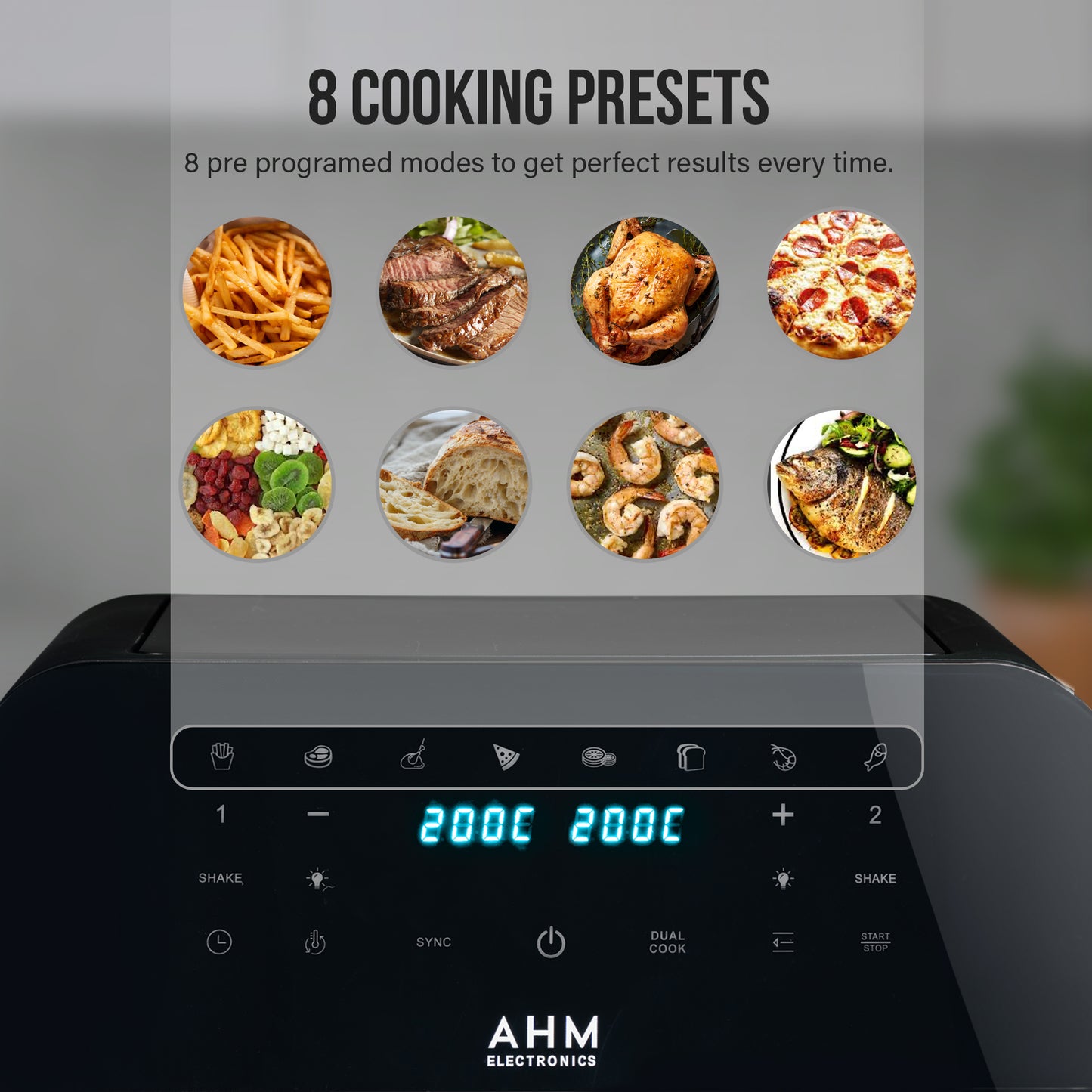 Dual Basket Air Fryer with Visual Windows, 9L Cooking Capacity