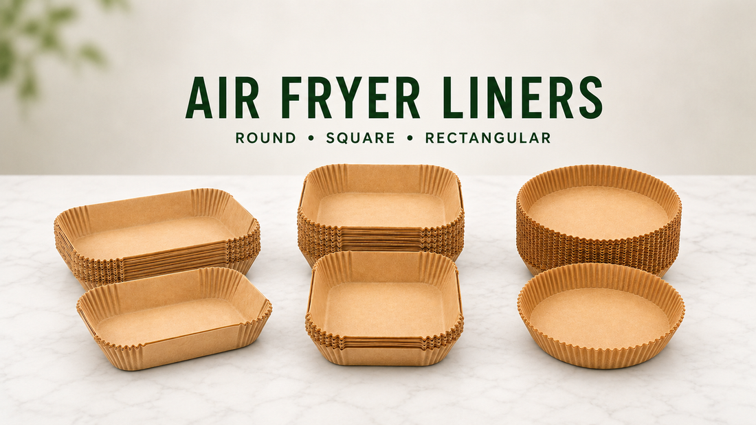 Rectangular, square and 20cm round air fryer liners