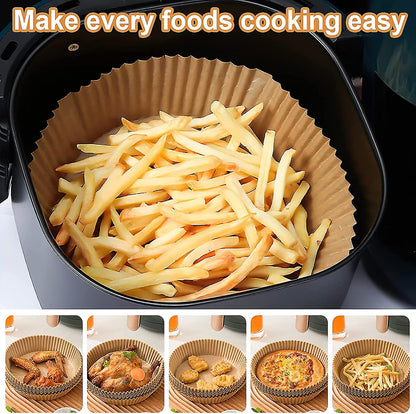AHM Electronics – Premium Round 16cm Air Fryer Liners (100-Pack)