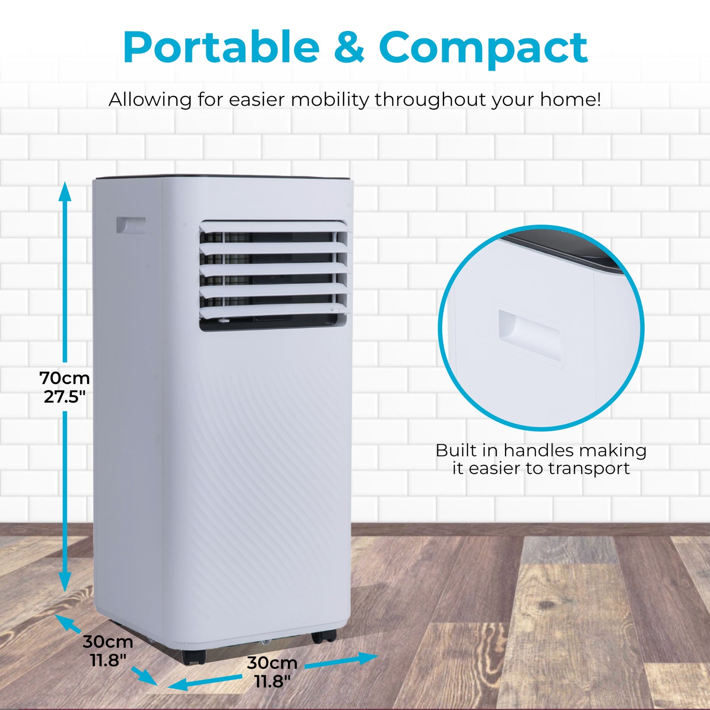 AHM Electronics Portable Air Conditioning Unit - 3 in 1 Air Conditioner, Dehumidifier & 2 Speed Cooling Fan