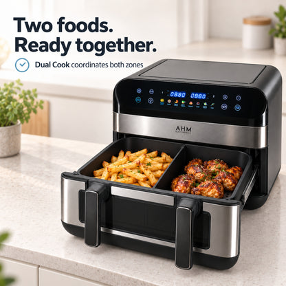AHM Electronics Model 2 cooking two foods with Dual Cook